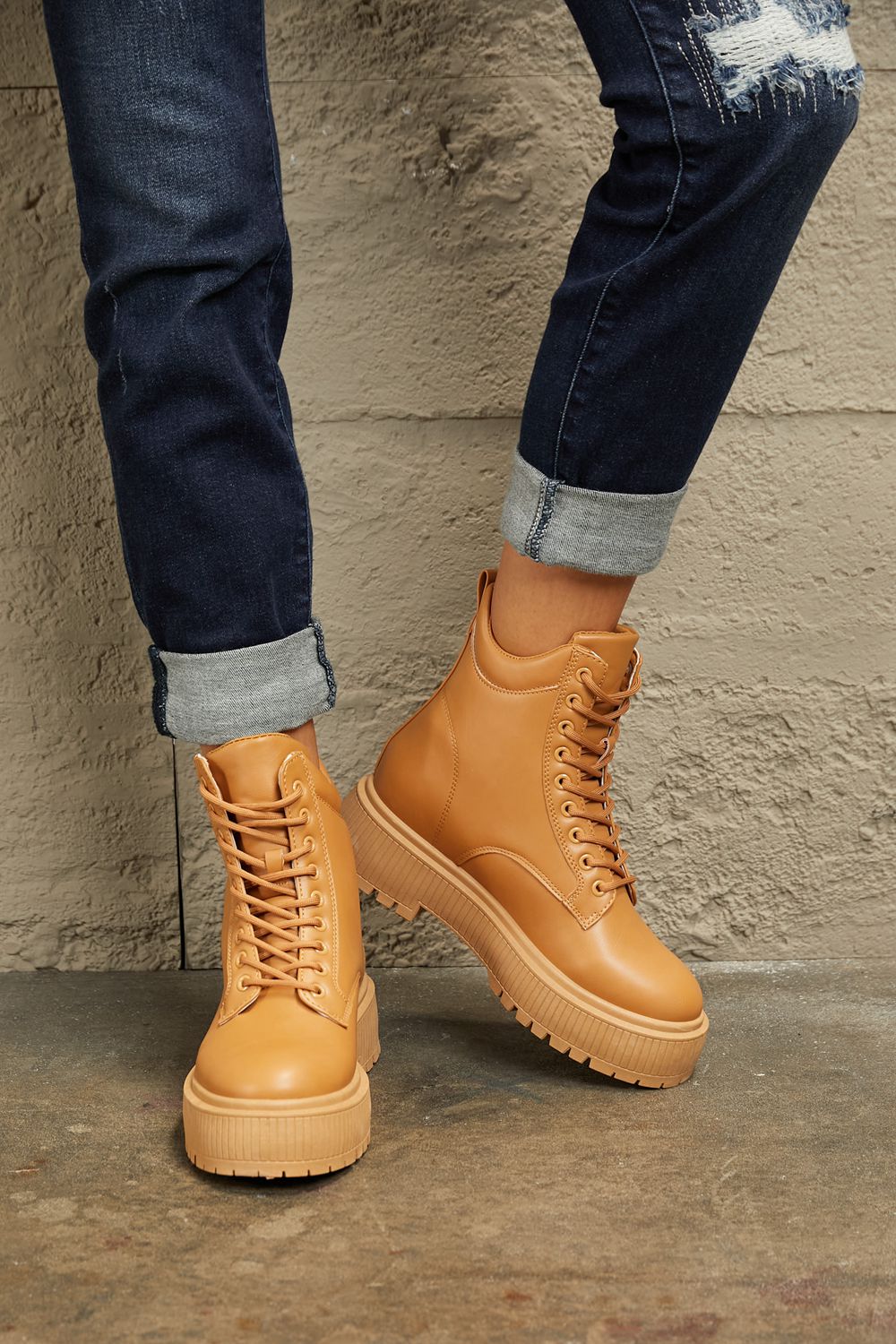 East Lion Corp Platform Combat Boots - ShopEasier