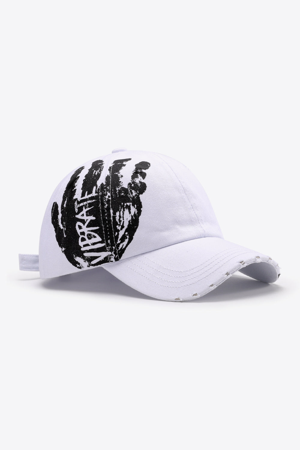 VIBRA Graphic Distressed Adjustable Baseball Cap - ShopEasier