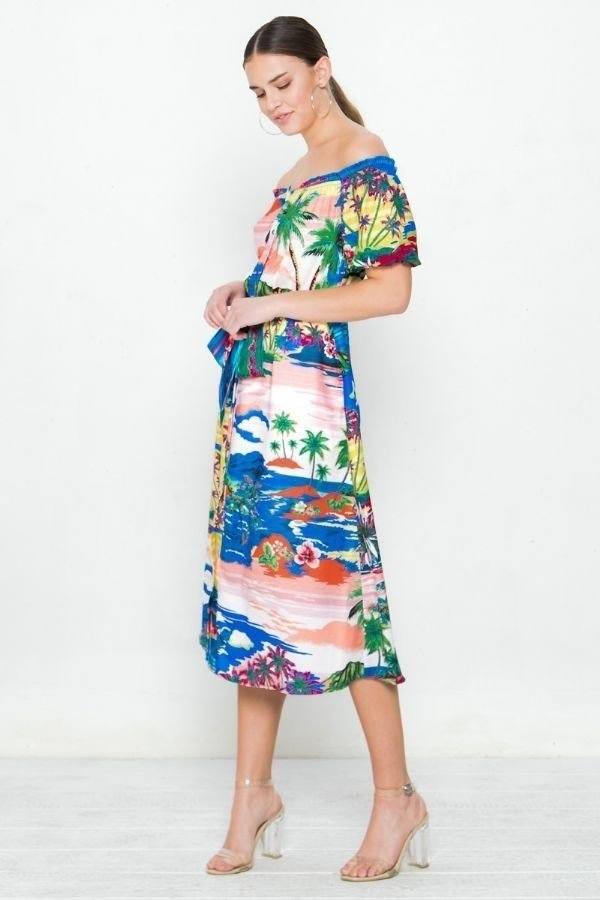 A Printed Woven Dress - ShopEasier