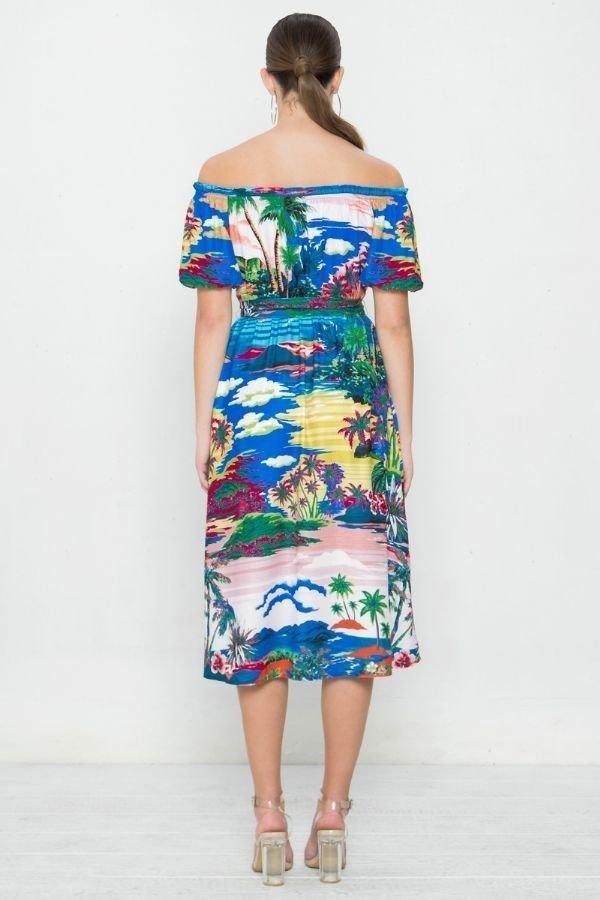 A Printed Woven Dress - ShopEasier