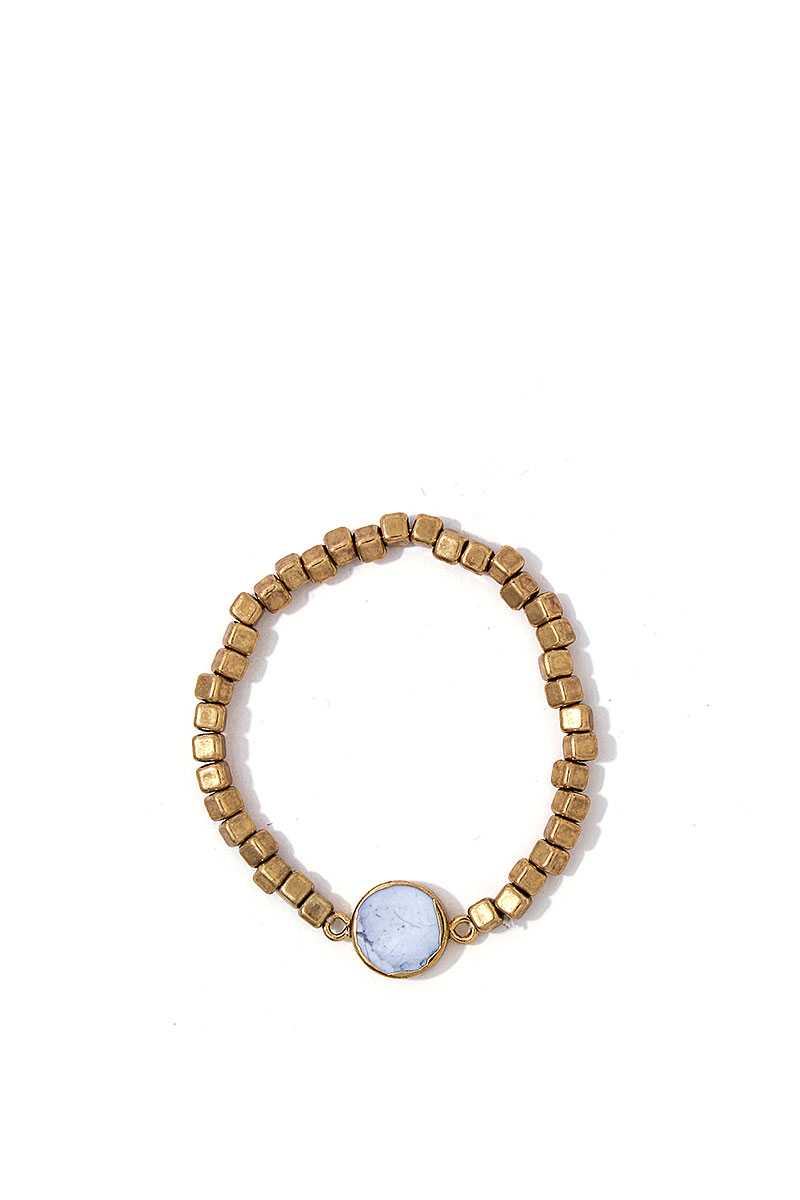 Modern Multi Beaded And Stone Bracelet - ShopEasier