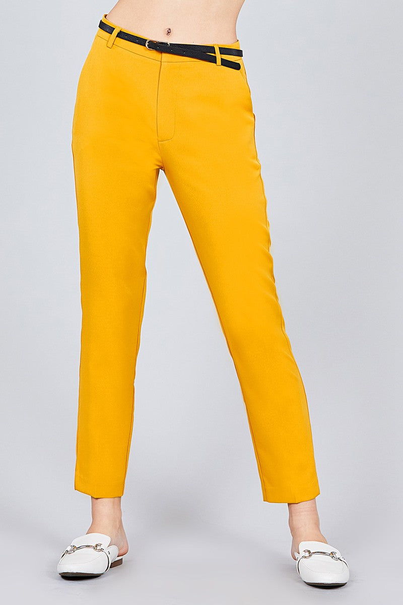 Classic Woven Pants W/belt - ShopEasier