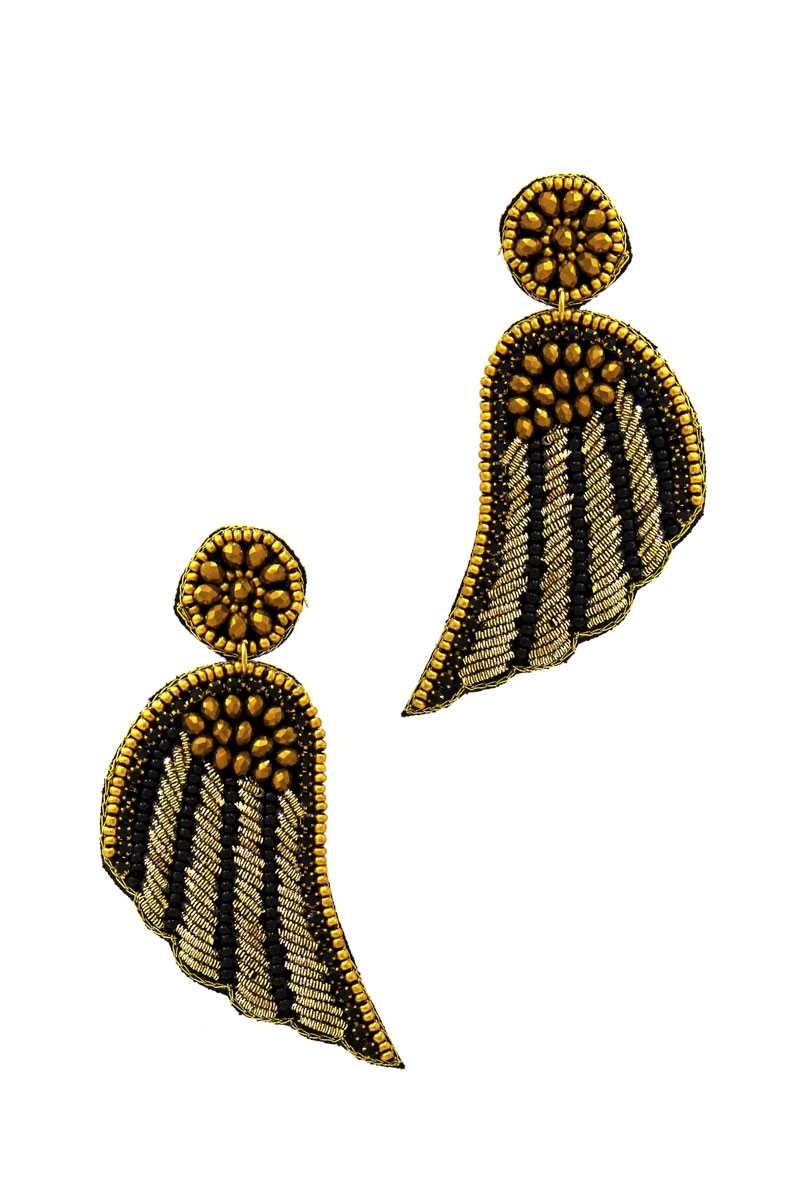 Fashion Modern Wing Patch Drop Earring - ShopEasier