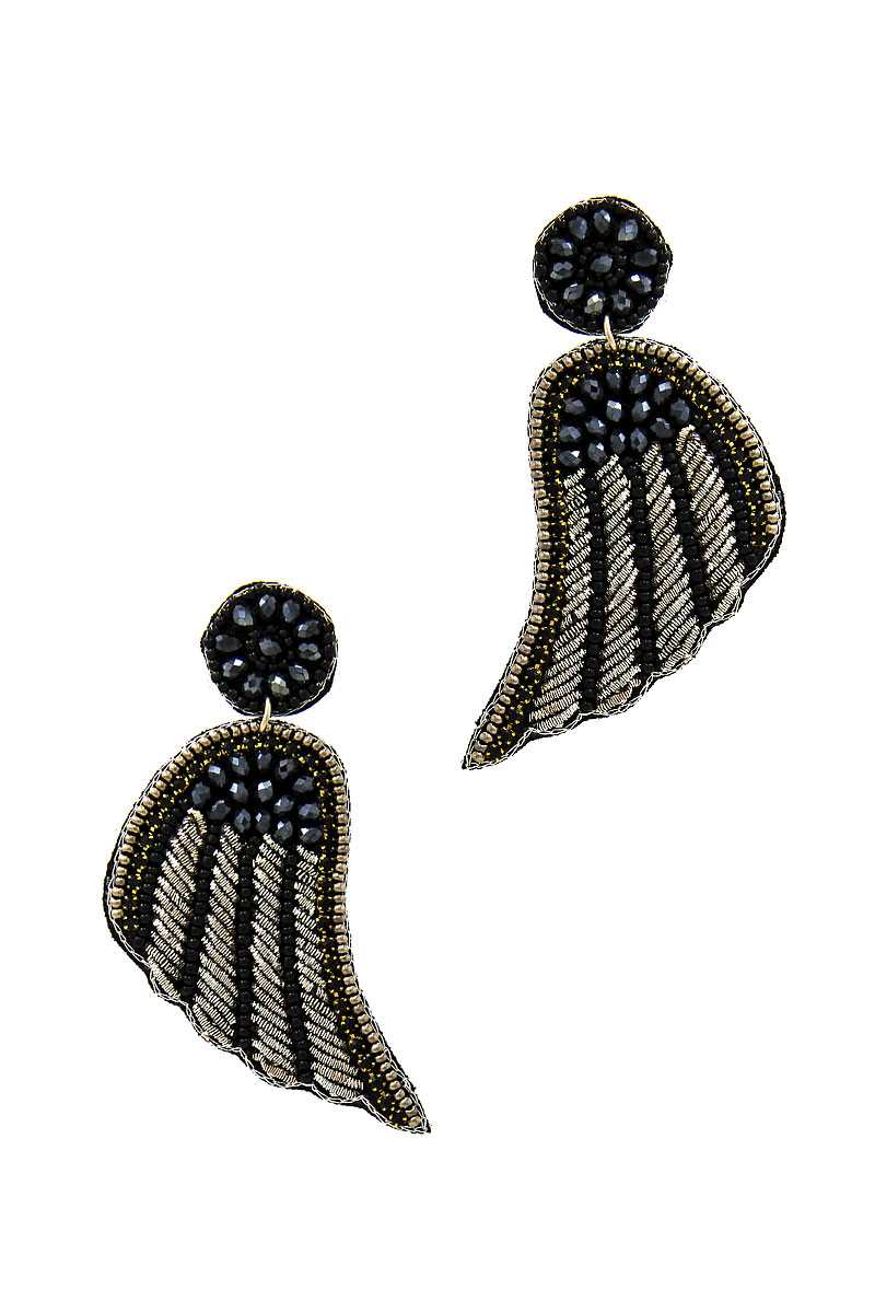 Fashion Modern Wing Patch Drop Earring - ShopEasier