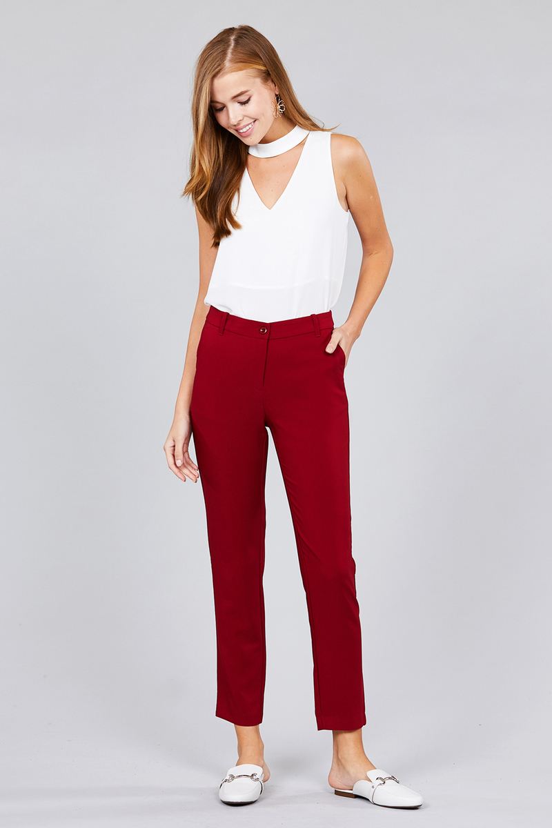 Seam Side Pocket Classic Long Pants - ShopEasier