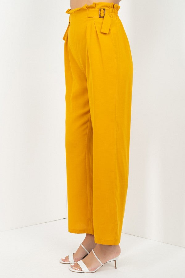 High Waist Paperbag Wide Pants - ShopEasier