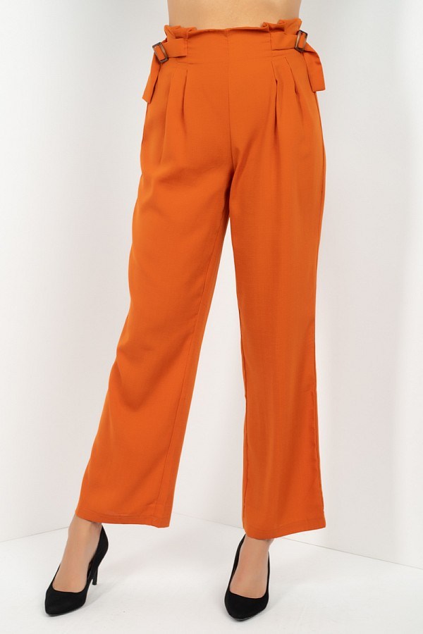 High Waist Paperbag Wide Pants - ShopEasier