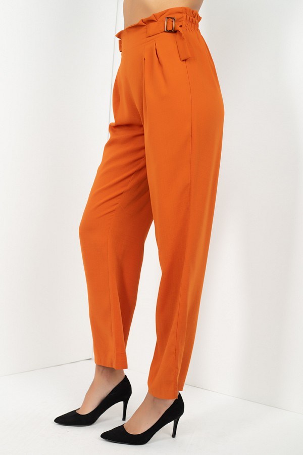 High Waist Paperbag Wide Pants - ShopEasier