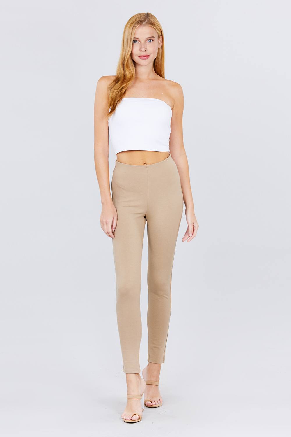 Waist Elastic Band Ponte Pants - ShopEasier