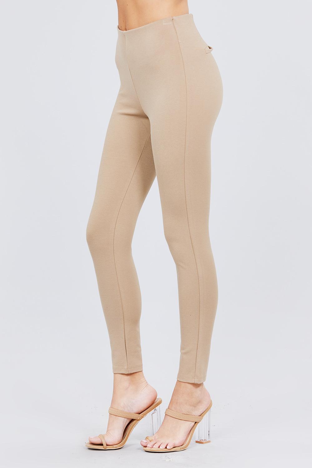 Waist Elastic Band Ponte Pants - ShopEasier