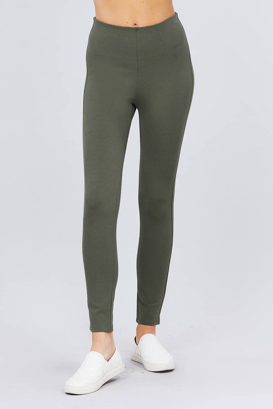 Waist Elastic Band Ponte Pants - ShopEasier