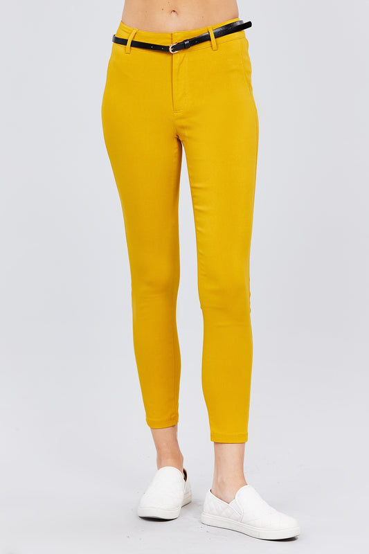 Bengaline Belted Pants - ShopEasier