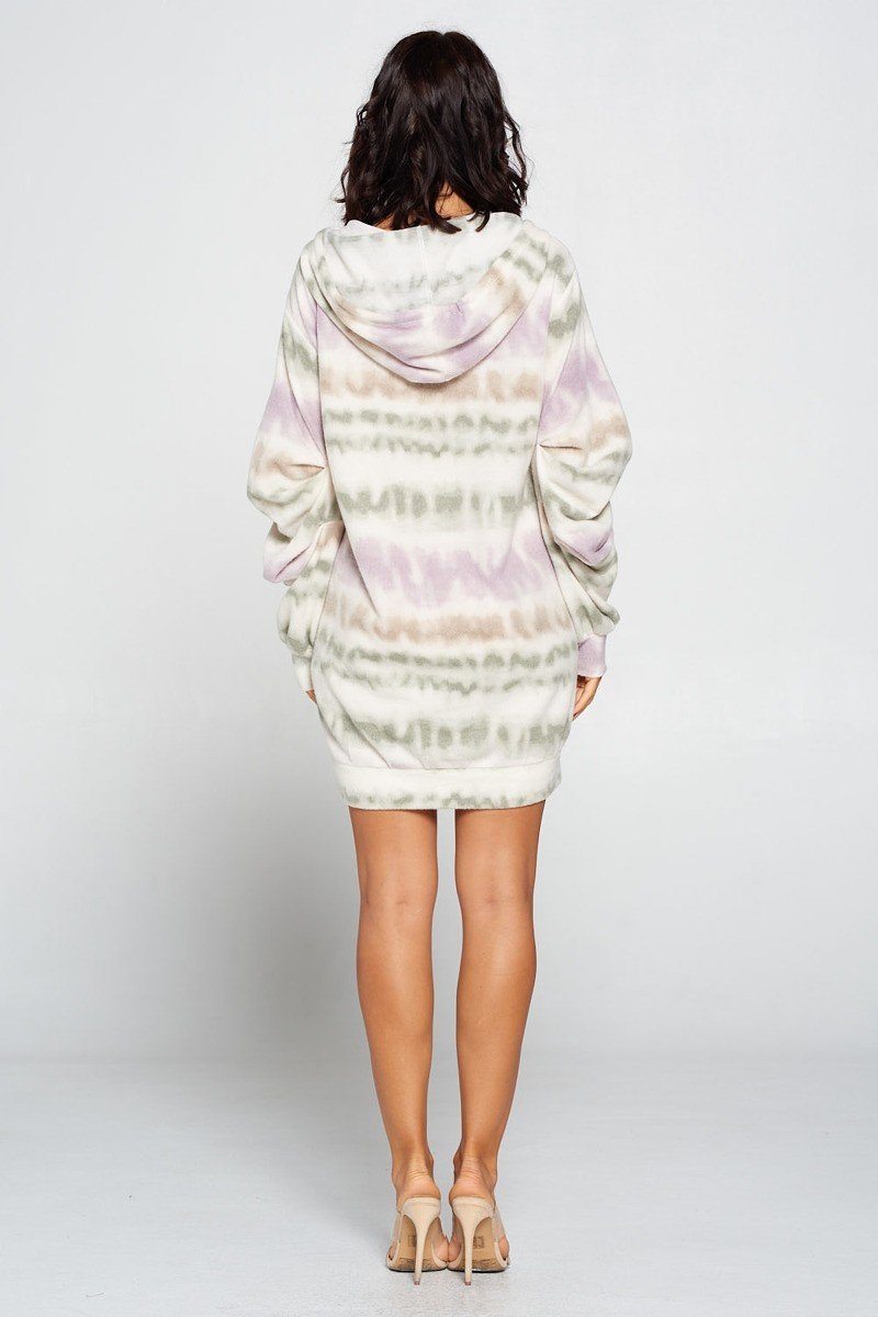 Terry Brushed Print Sweater Dress - ShopEasier