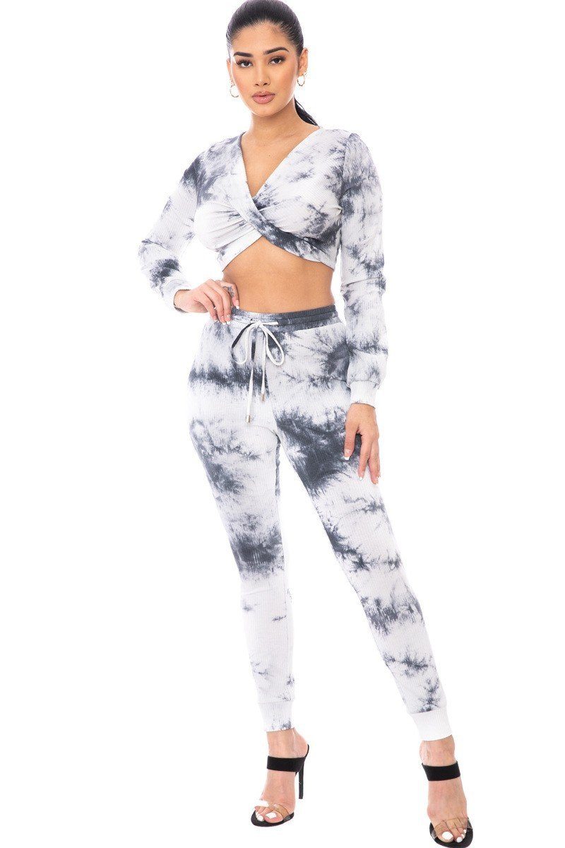 Tie Dye Ribbed Sweater Set - ShopEasier