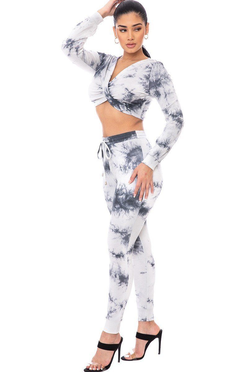 Tie Dye Ribbed Sweater Set - ShopEasier