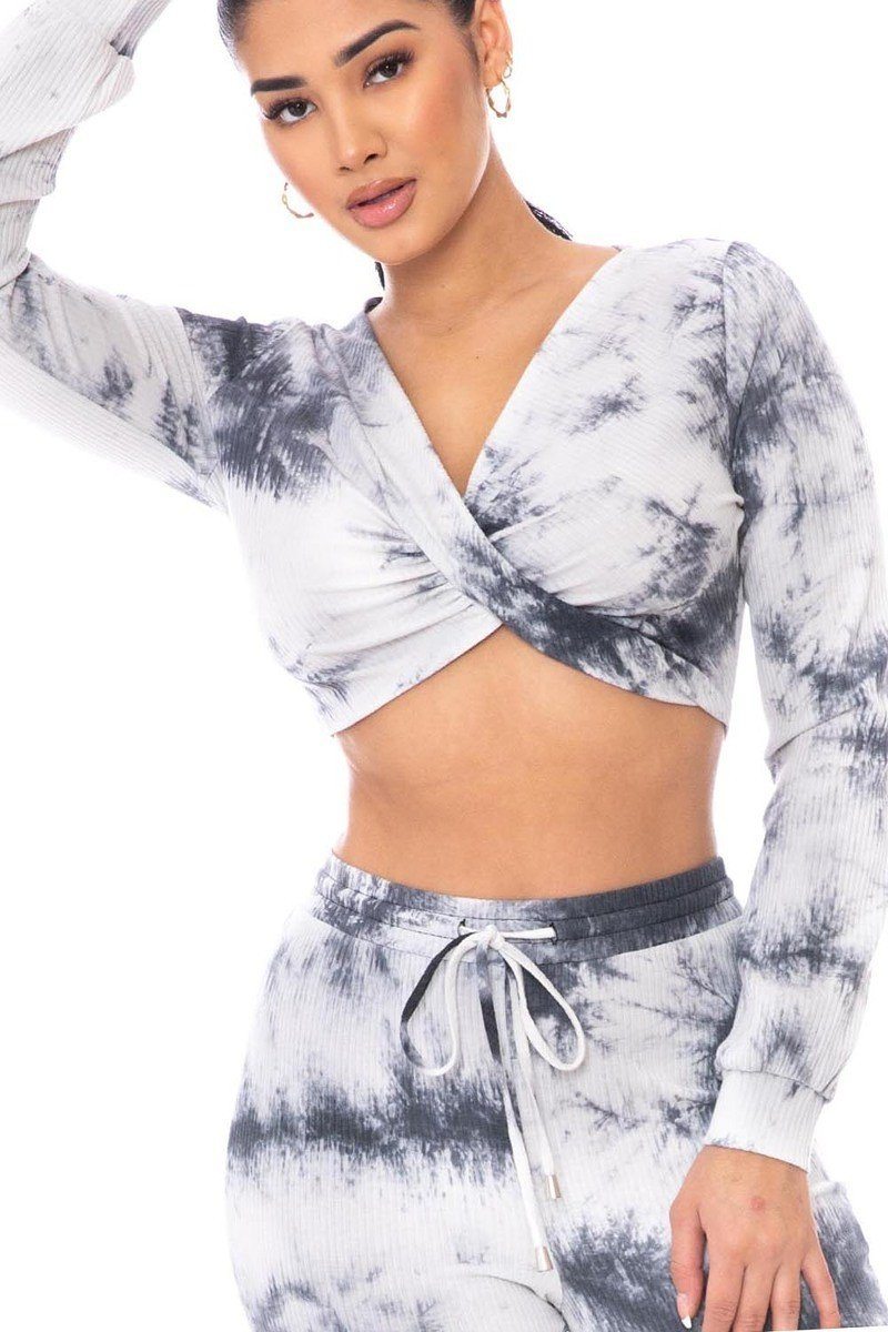 Tie Dye Ribbed Sweater Set - ShopEasier