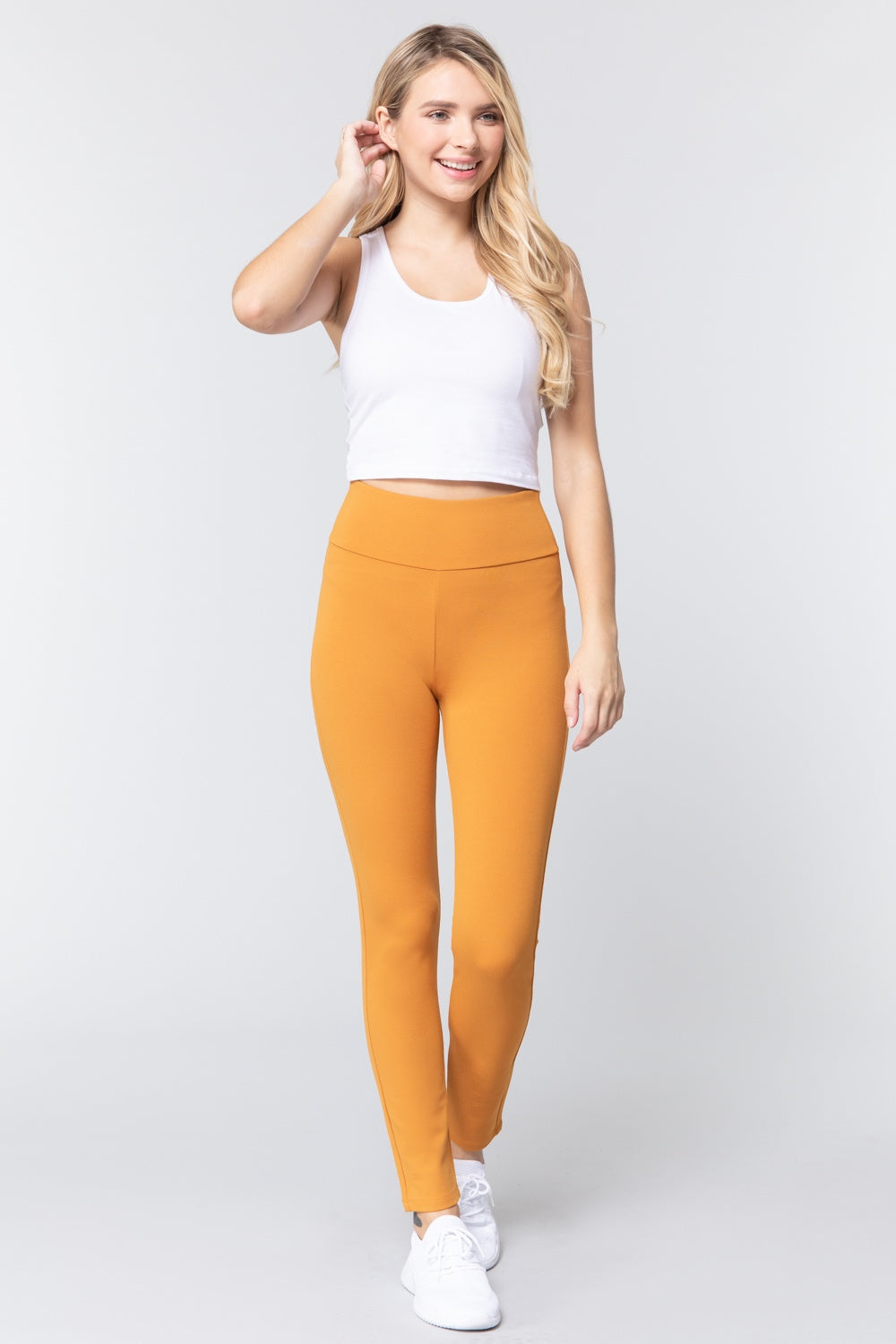 Waist Band Long Ponte Pants - ShopEasier