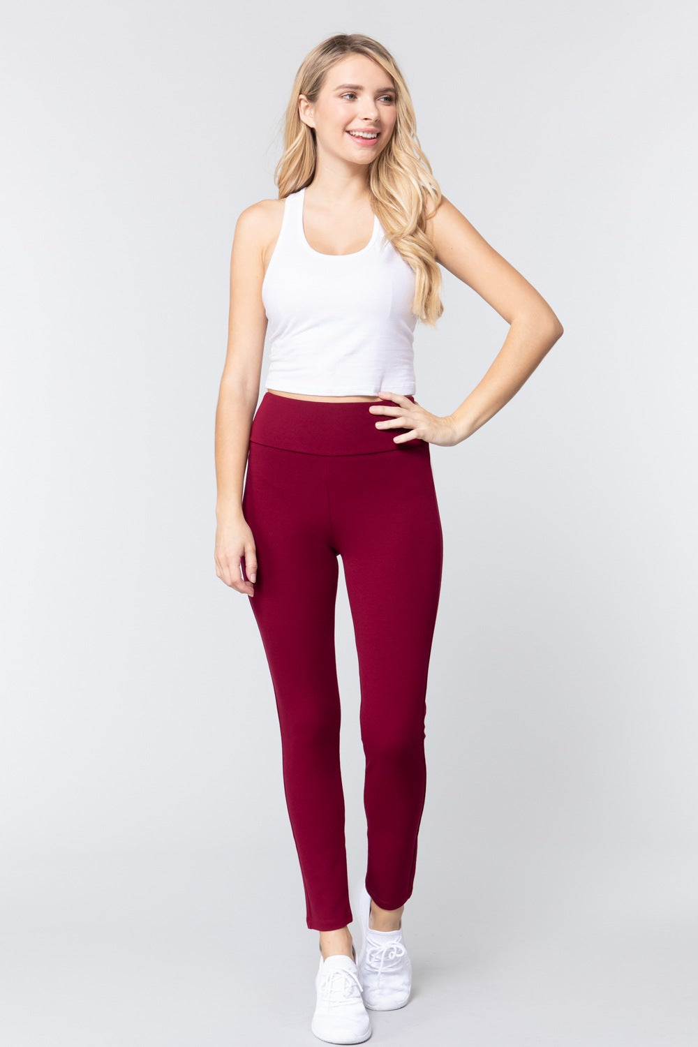 Waist Band Long Ponte Pants - ShopEasier