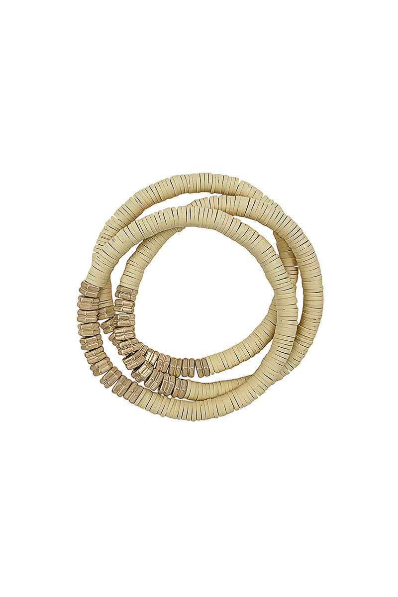 Triple Multi Ring Bead Stretchable Bracelets - ShopEasier