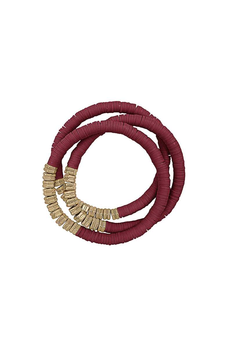 Triple Multi Ring Bead Stretchable Bracelets - ShopEasier