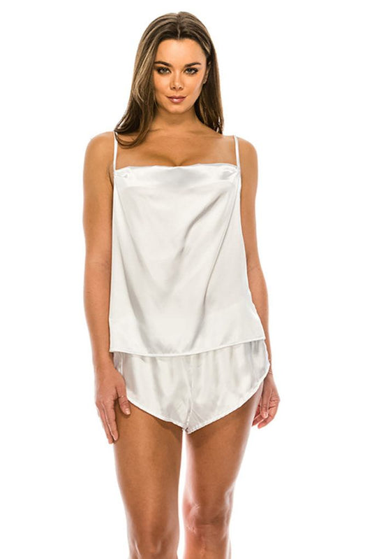 Satin Pj Short Set - ShopEasier