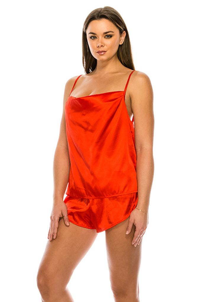 Satin Pj Short Set - ShopEasier