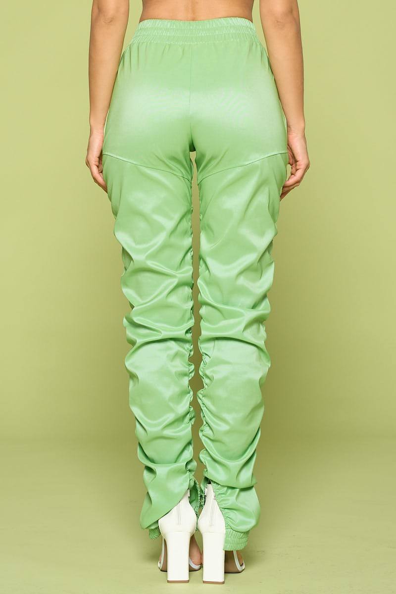 Leather Pu Ruched Pants - ShopEasier