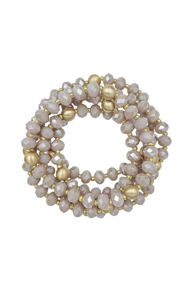 Fashion Glass Bead Multi Stretch Bracelet - ShopEasier