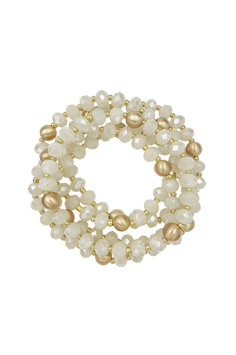 Fashion Glass Bead Multi Stretch Bracelet - ShopEasier