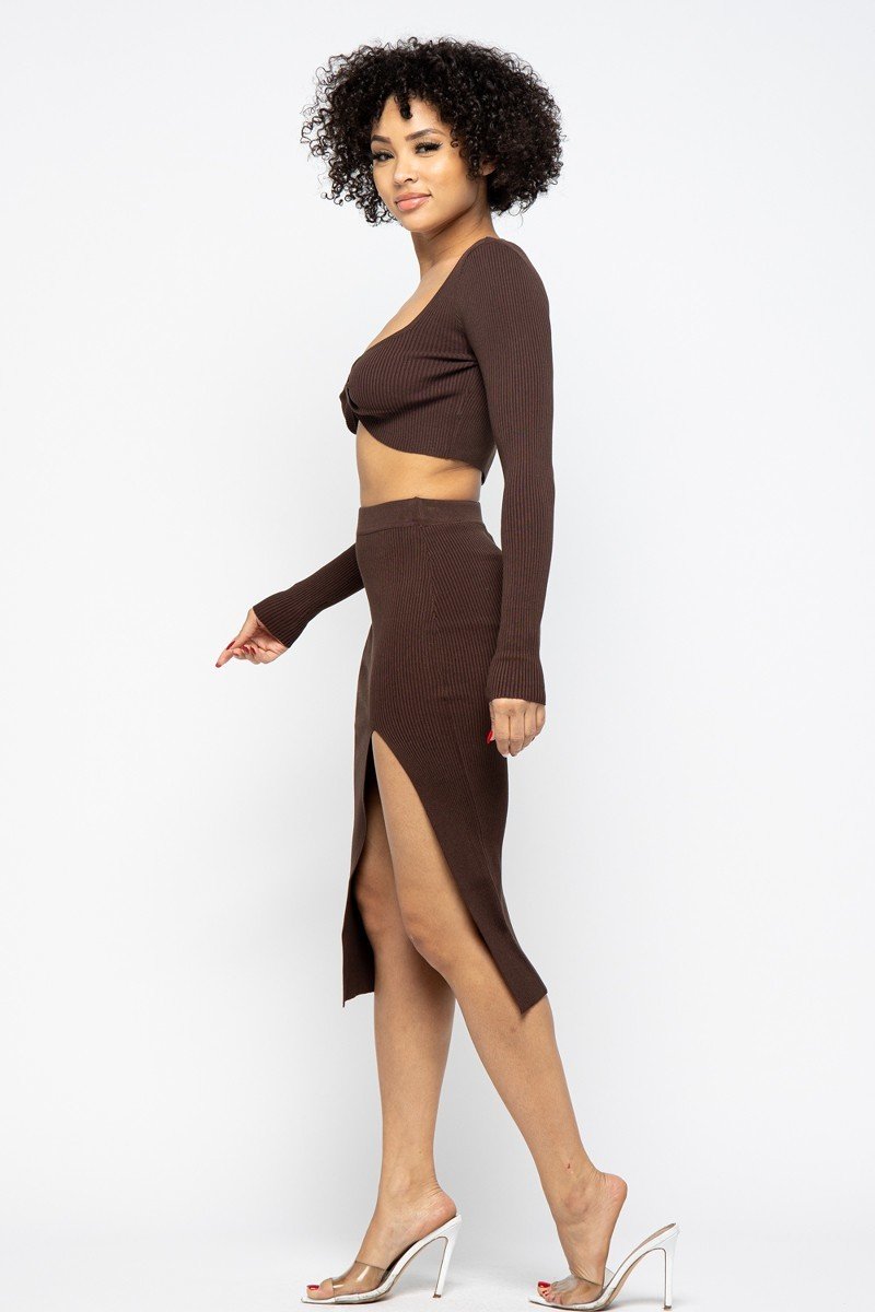 High Slit Skirt Set - ShopEasier