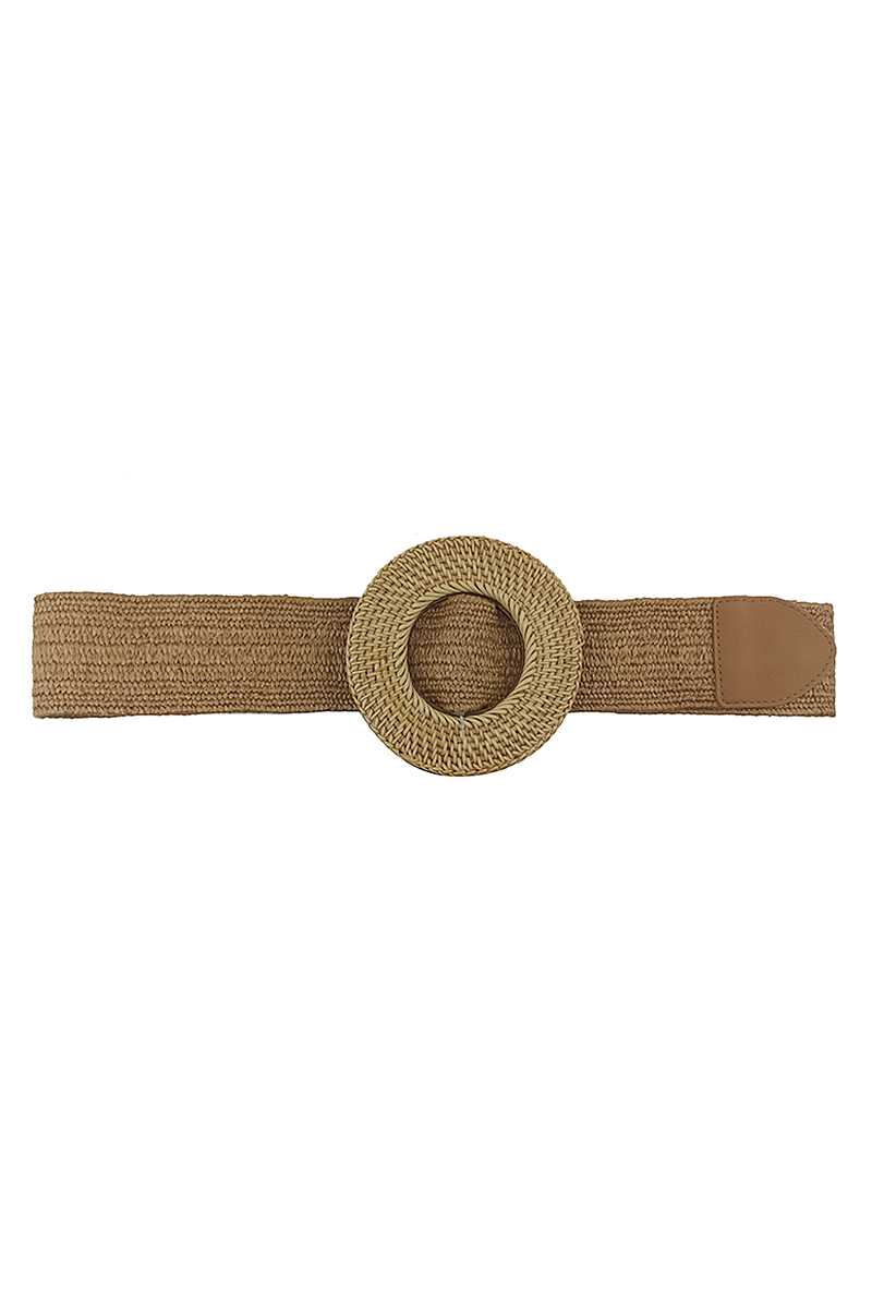 Modern Straw Round Belt - ShopEasier