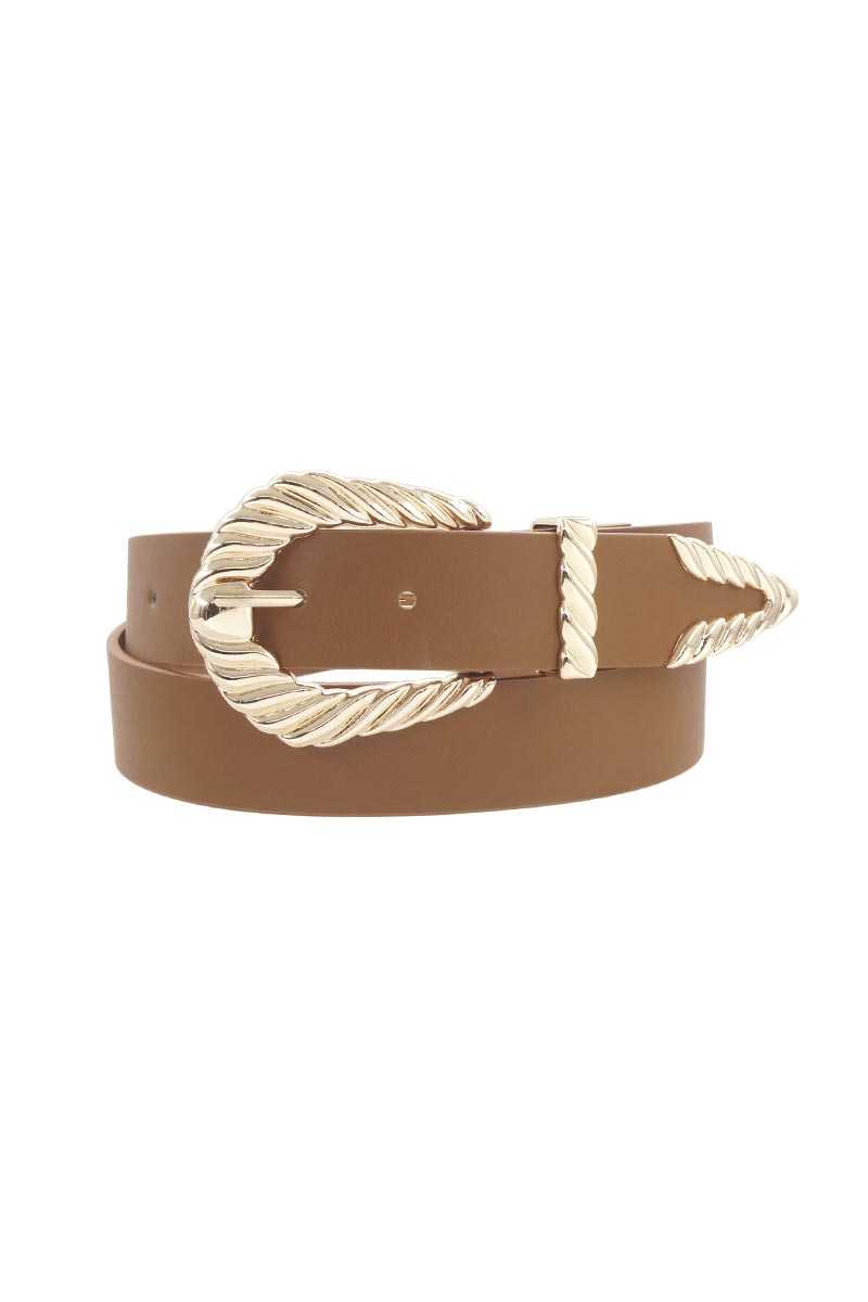 Shrimp Tectured Buckle Belt - ShopEasier