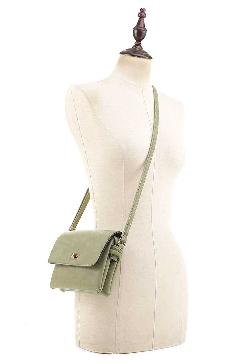 Smooth Colored Crossbody Bag - ShopEasier