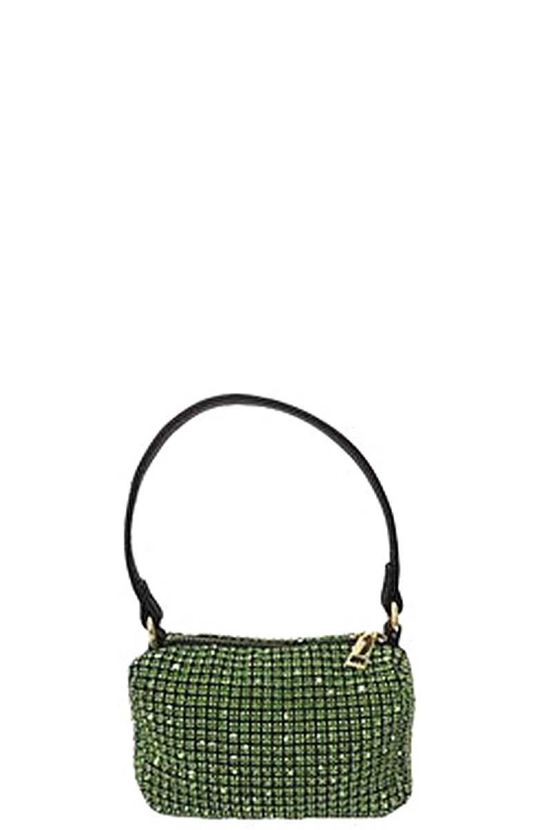 Fashion Chic Rhinestone Handle Clutch Bag - ShopEasier