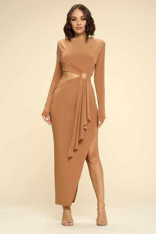 Bodycon Cut Out Midi Dress - ShopEasier