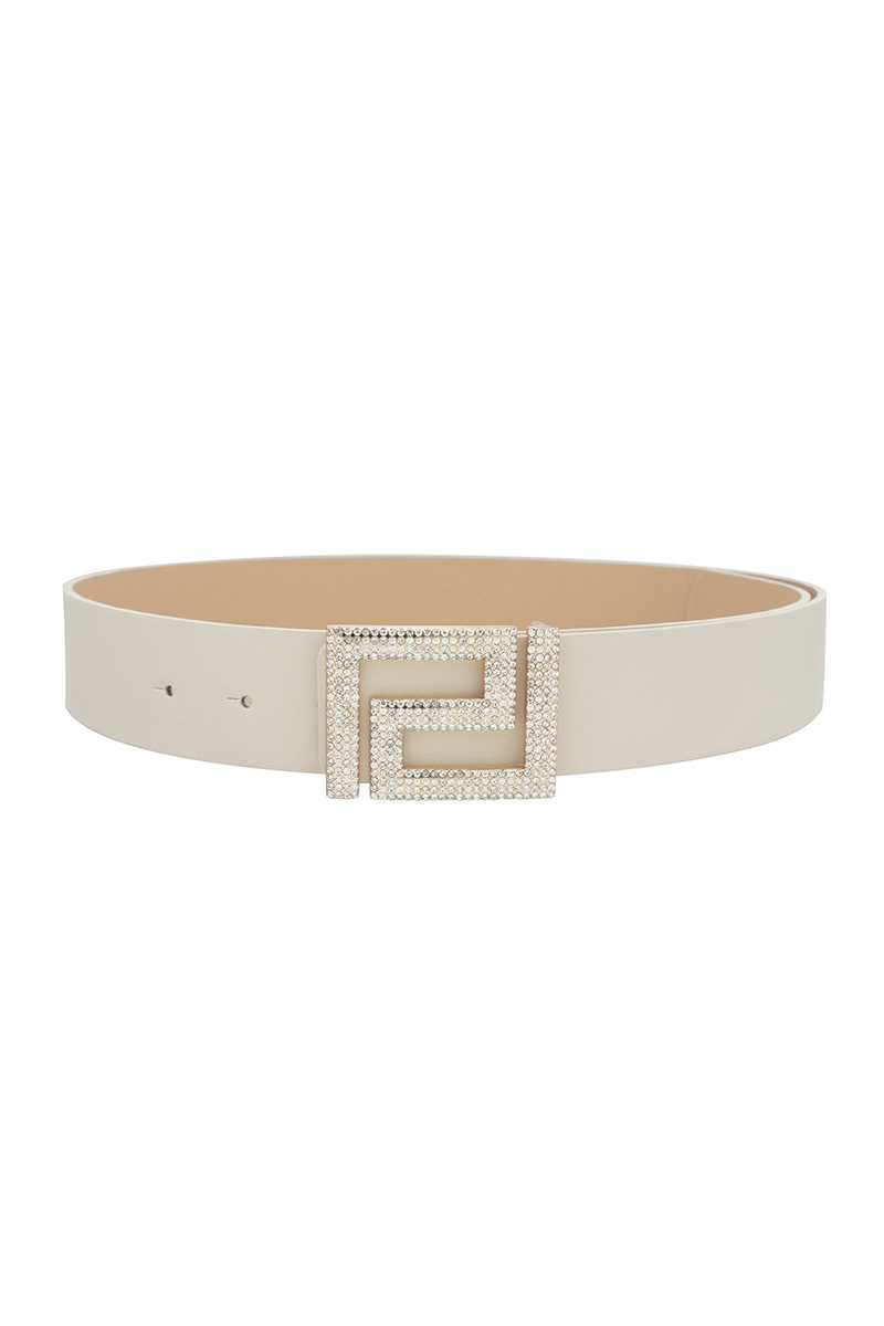 Rhinestone Pave Geo Shape Belt - ShopEasier