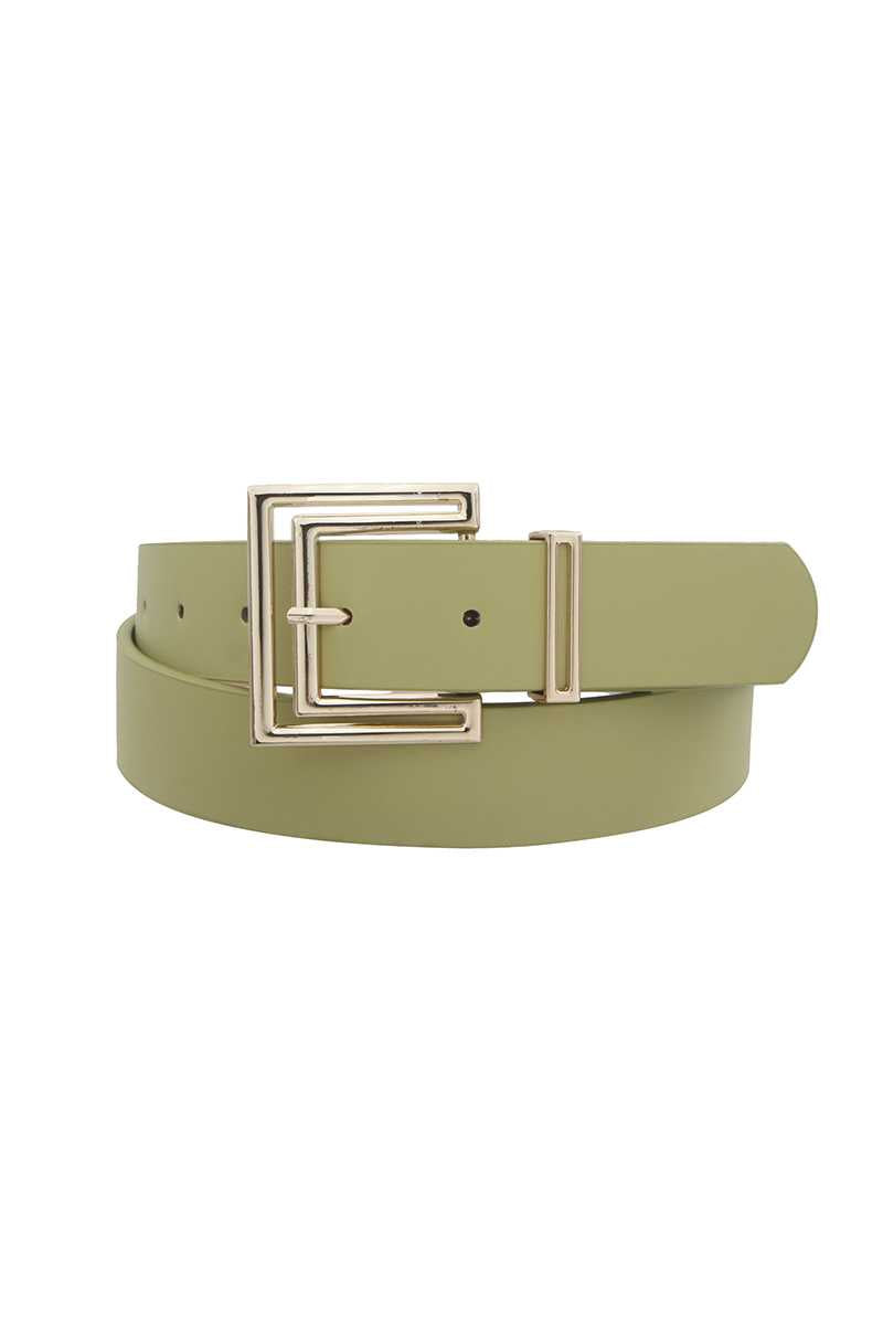 Outline Cutout Square Buckle Belt - ShopEasier