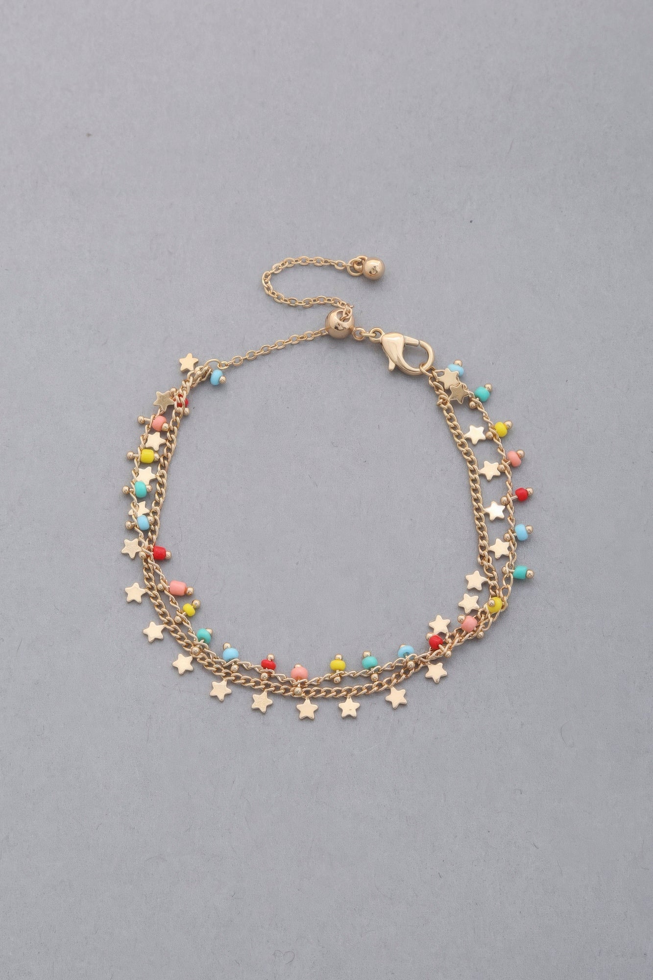 Dainty Star Charm Beaded Dangle Bracelet - ShopEasier