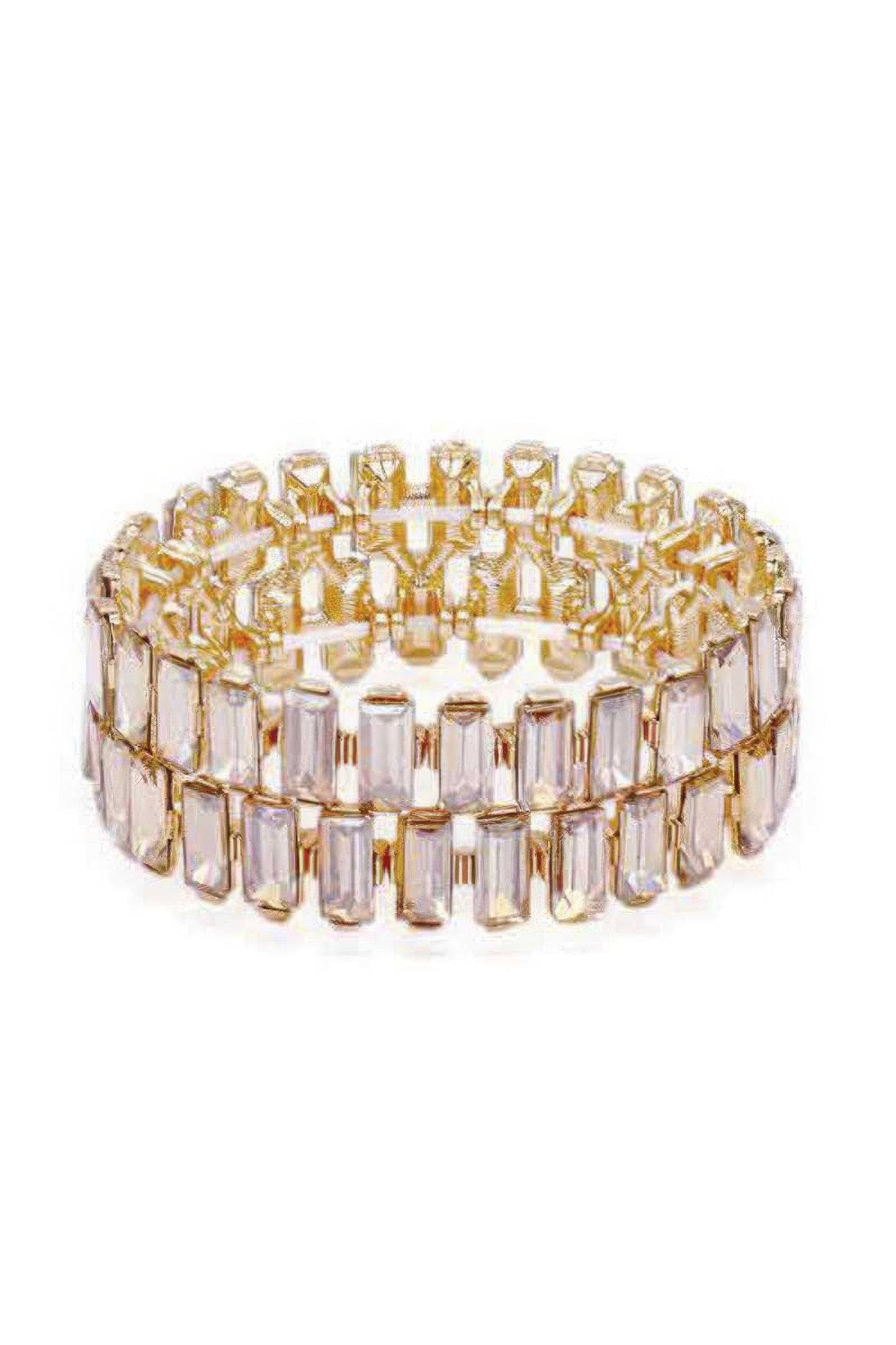 Rectangle Rhinestone Stretch Bracelet - ShopEasier