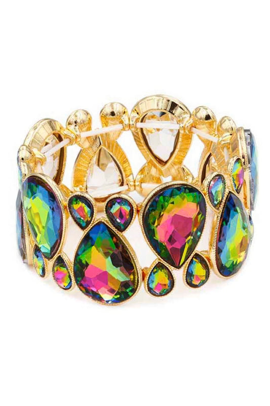 Gem Crystal Stone Stretch Bracelet - ShopEasier