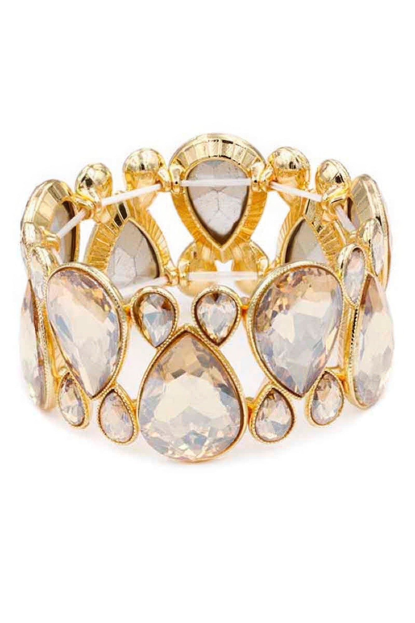 Gem Crystal Stone Stretch Bracelet - ShopEasier