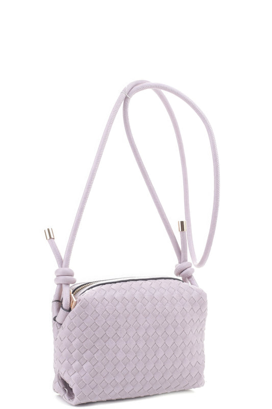 Braid Texture Zipper Crossbody Bag - ShopEasier