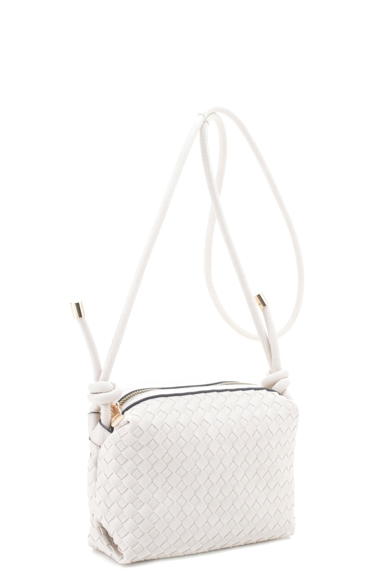 Braid Texture Zipper Crossbody Bag - ShopEasier