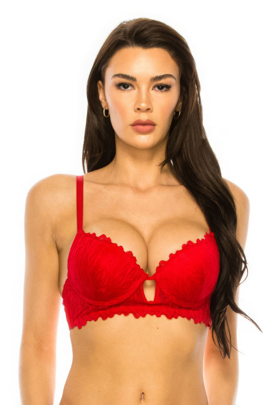 Coverage Lace Trim Bra - ShopEasier