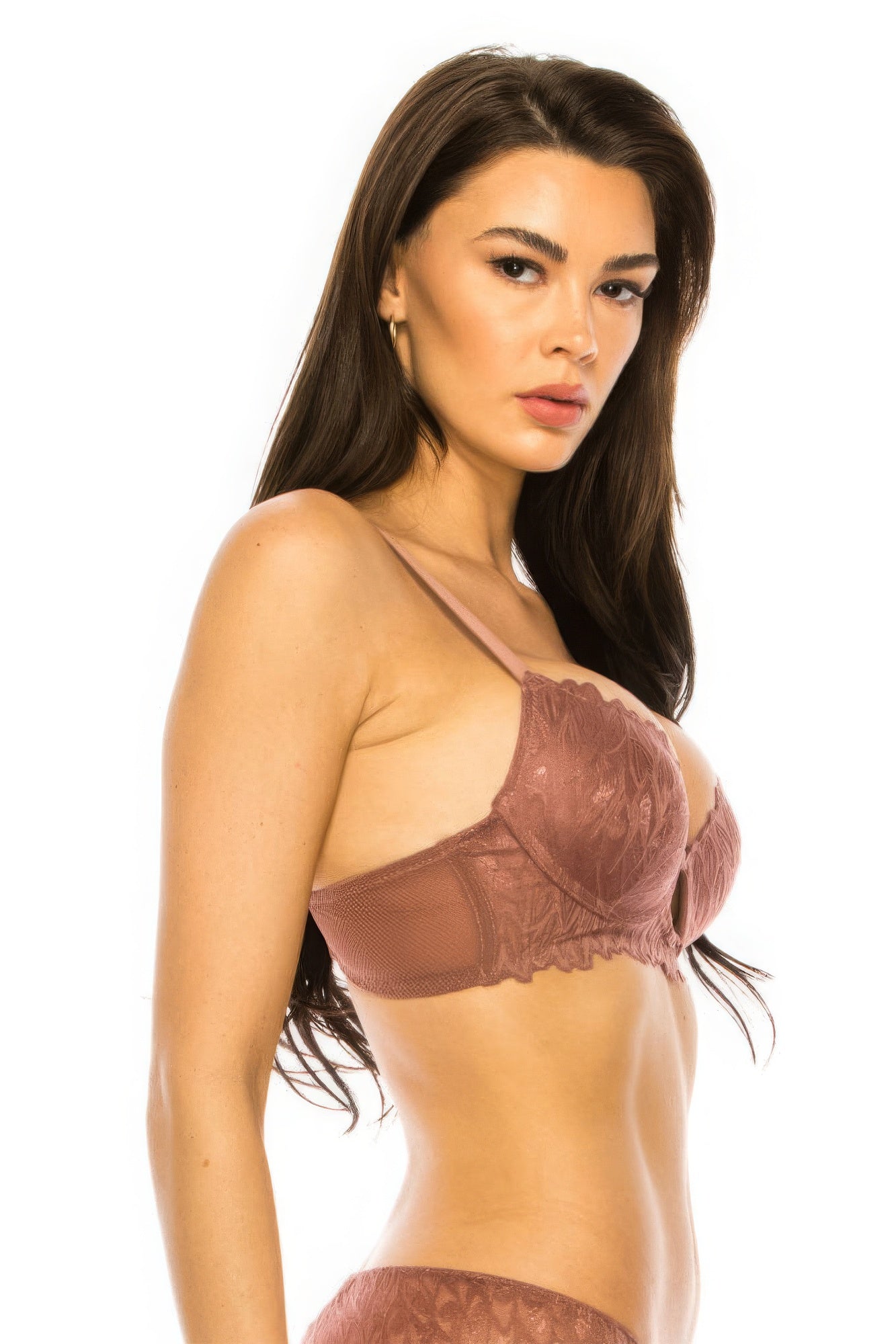 Coverage Lace Trim Bra - ShopEasier