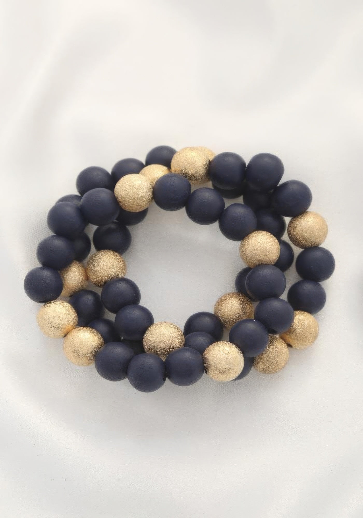 Metal Wood Bead Bracelet - ShopEasier