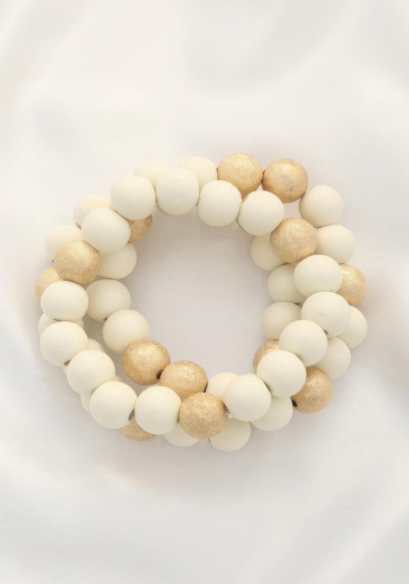 Metal Wood Bead Bracelet - ShopEasier