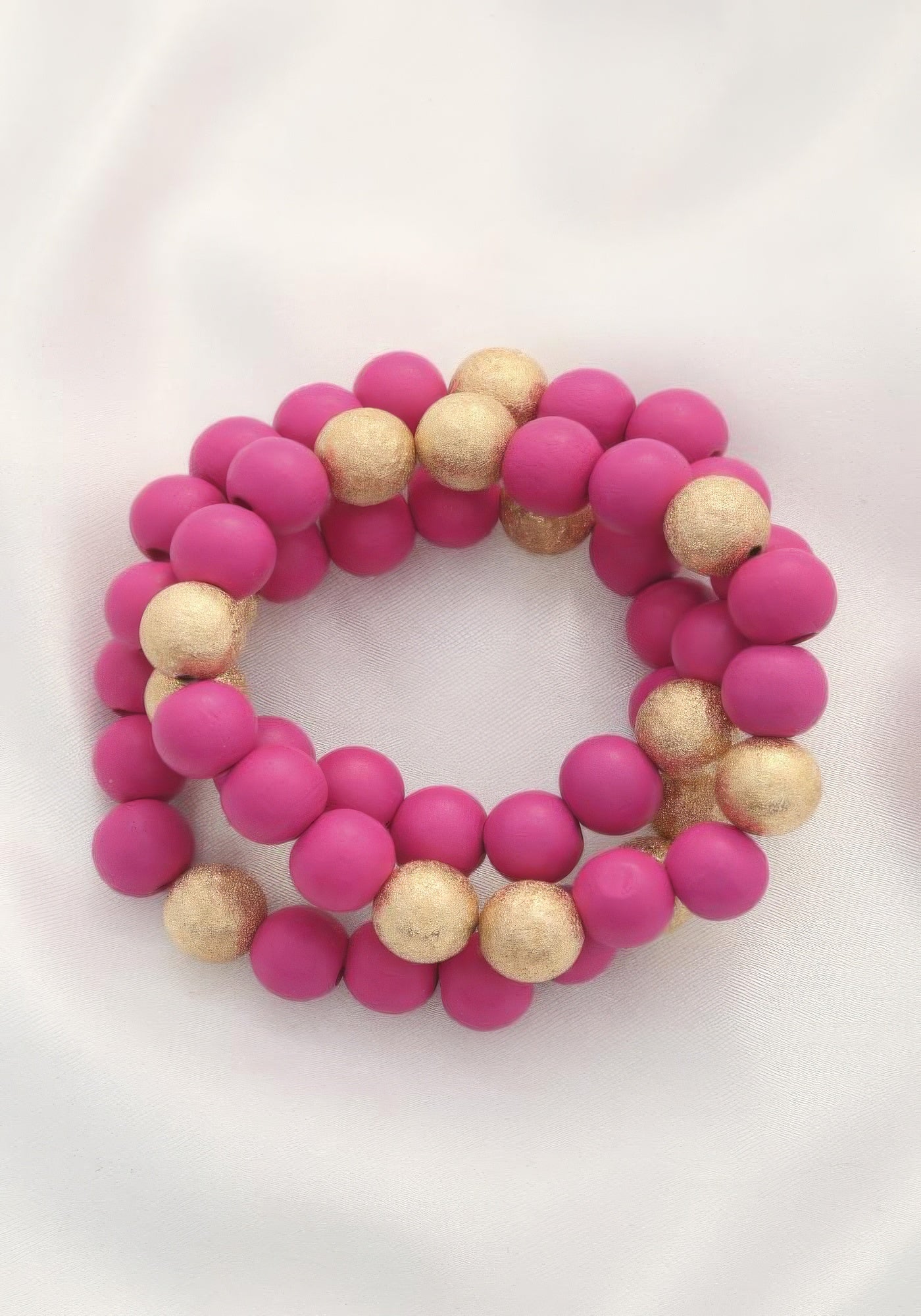 Metal Wood Bead Bracelet - ShopEasier