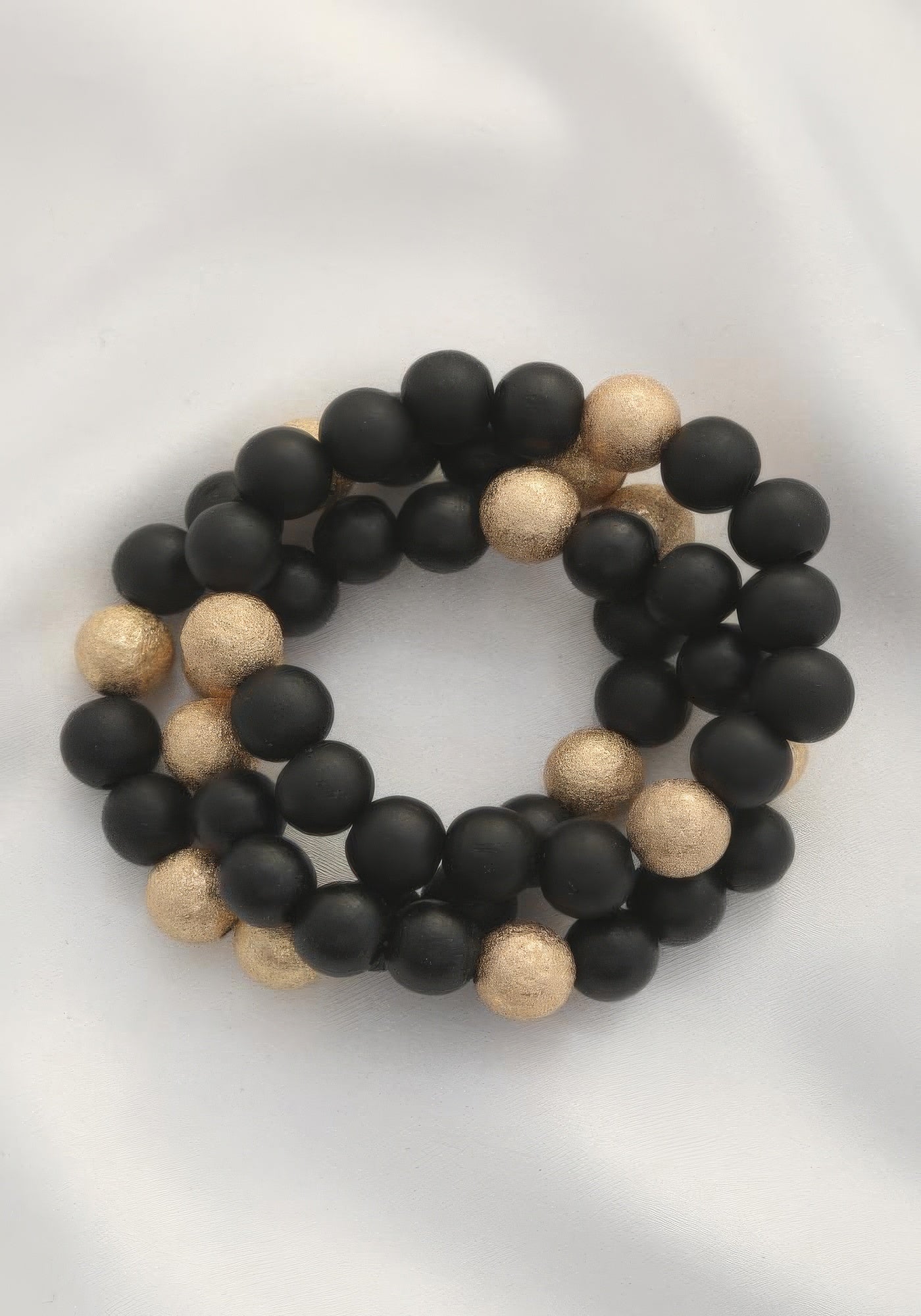 Metal Wood Bead Bracelet - ShopEasier