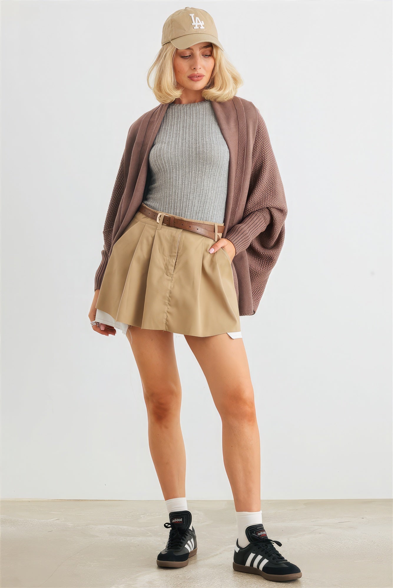 Batwing Sleeve Open Front Cardigan - ShopEasier